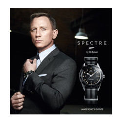 Bracelet Nato nervuré en nylon – Kronokeeper – Edition James Bond - Noir et gris