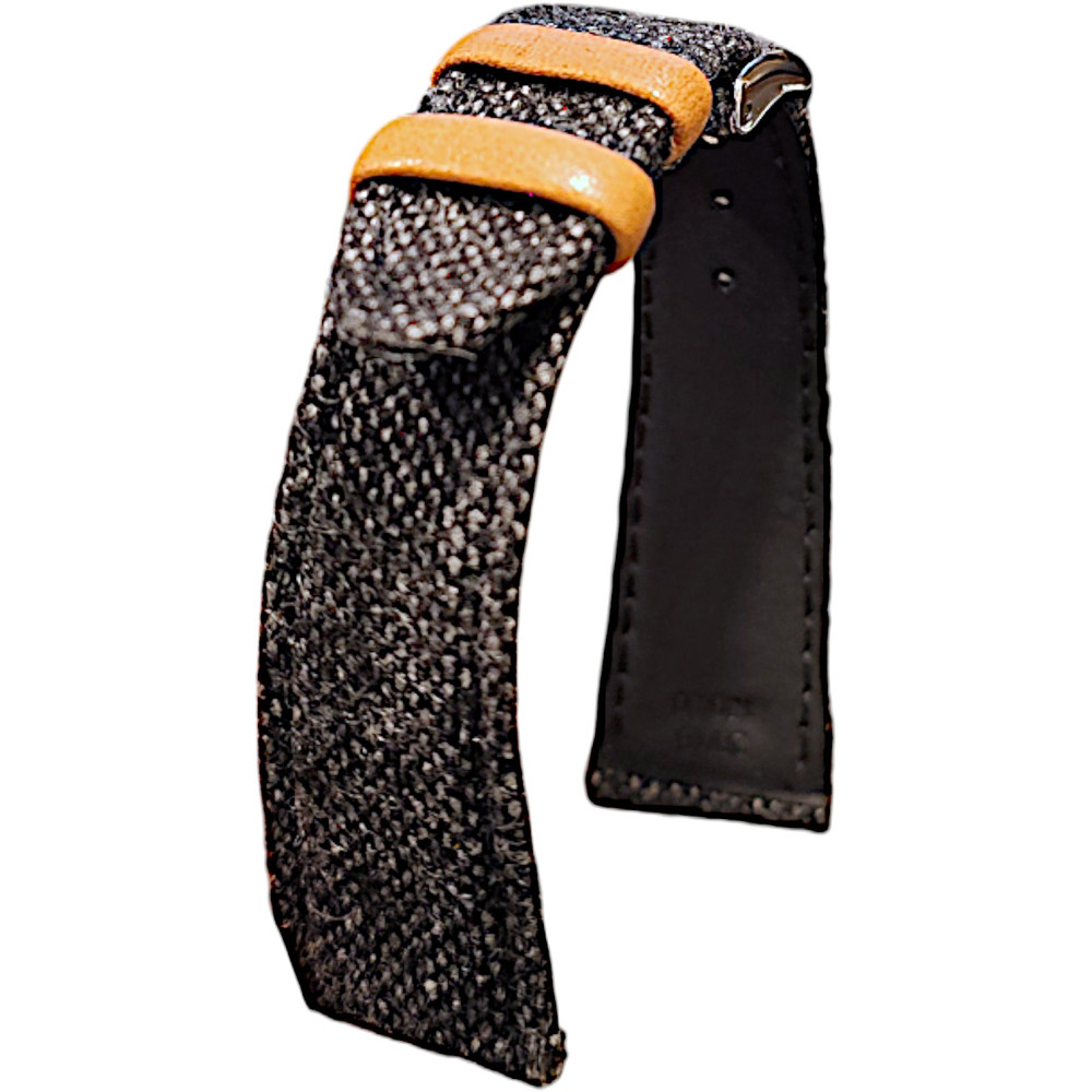 Bracelet en Tweed – Edmond – Kronokeeper – Gris foncé et Blanc