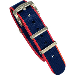 Bracelet Nato Seat Belt en nylon – Kronokeeper – Rouge et bleu