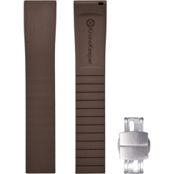 Rubber Strap with Deployant Clasp - Kronokeeper - Brown