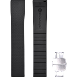 Rubber Strap with Deployant Clasp - Kronokeeper - Black