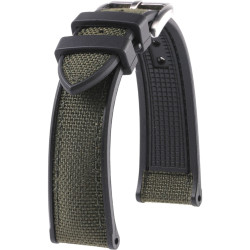 Rubber and Cordura Watch Strap - Marius - KronoKeeper - Green