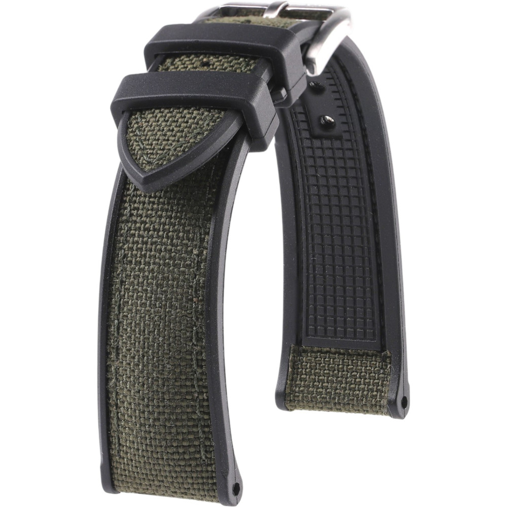 Rubber and Cordura Watch Strap - Marius - KronoKeeper - Green