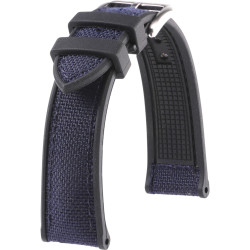 Rubber and Cordura Watch Strap - Marius - KronoKeeper - Blue