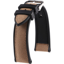 Rubber and Cordura Watch Strap - Marius - KronoKeeper - Sand