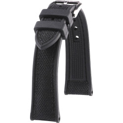 Rubber and Cordura Watch Strap - Marius - KronoKeeper - Black