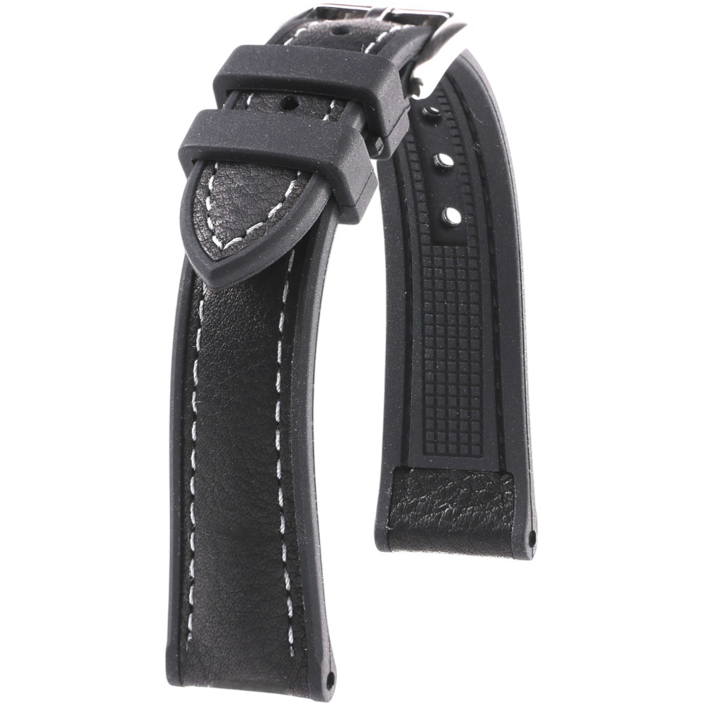 Rubber and Leather Strap - Godefroy - KronoKeeper - Black