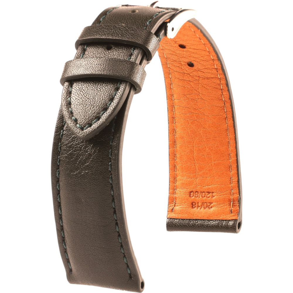 Bracelet en cuir de veau lisse – Bernardin – Kronokeeper – Vert foncé