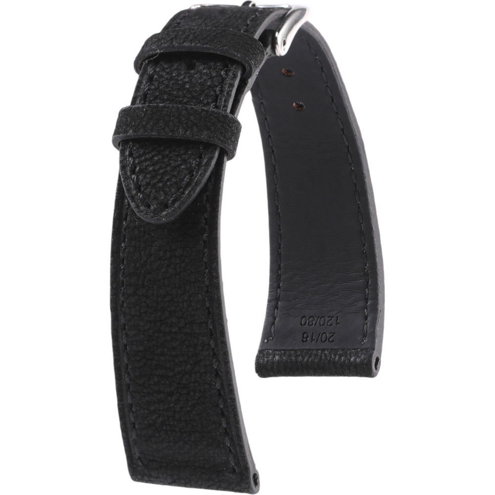 Bracelet en cuir de veau brossé – Ernest – Kronokeeper – Noir
