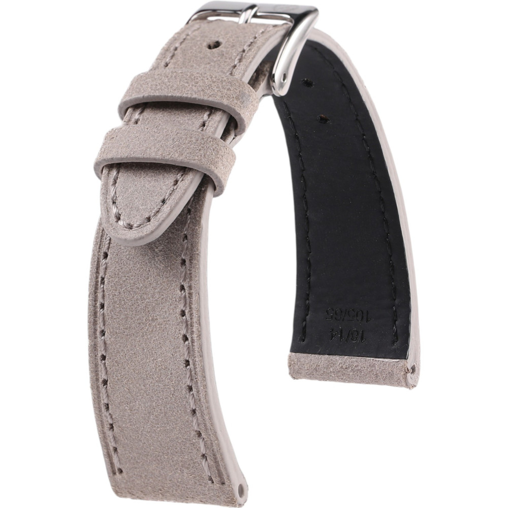 Bracelet en cuir de veau brossé – Auguste – Kronokeeper – Gris clair