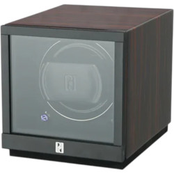 Watch Winder for 1 Automatic Watch – Petite 1 with Glass – Paul Design – Macassar