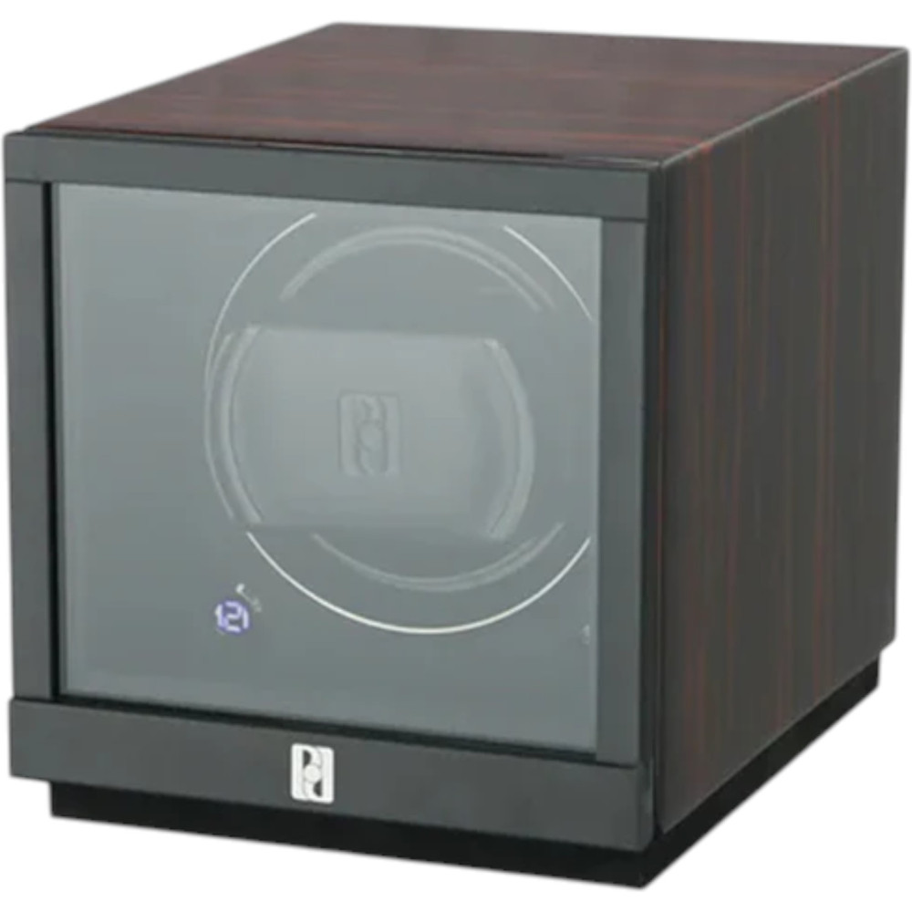 Watch Winder for 1 Automatic Watch – Petite 1 with Glass – Paul Design – Macassar