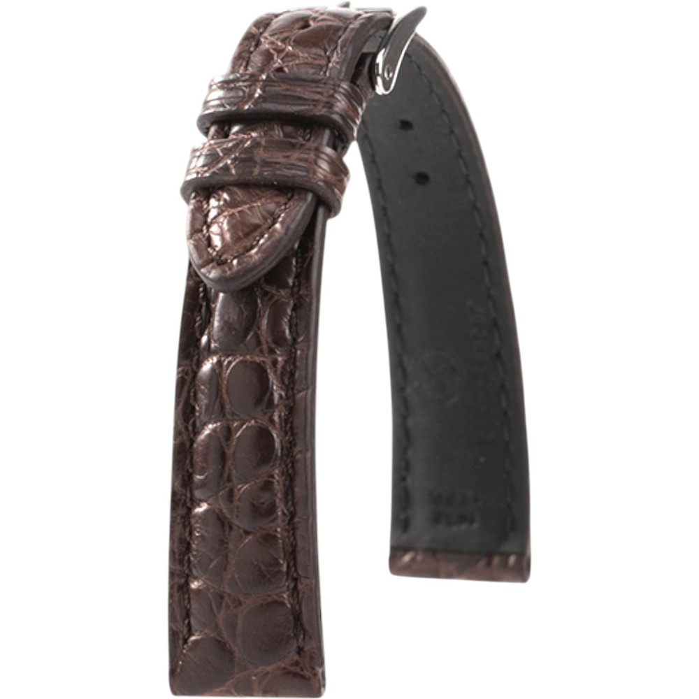 Alligator leren horlogeband - Felicia - Kronokeeper - Chocolade