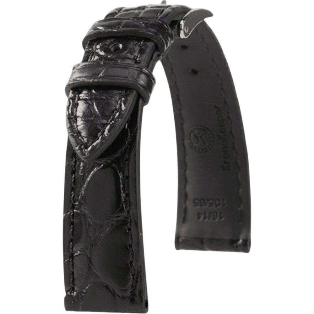 Bracelet en cuir d’alligator - Félicia - Kronokeeper - Noir