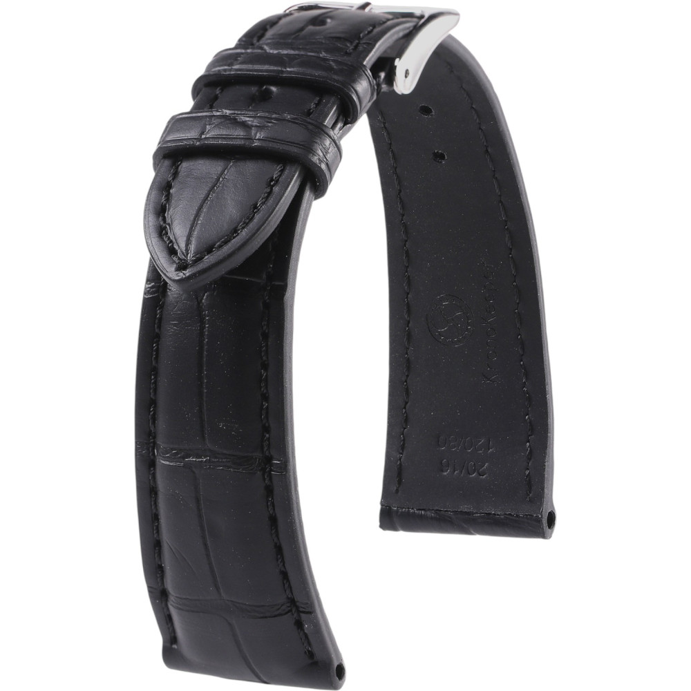 Bracelet en cuir d’alligator - Felix - Kronokeeper - Noir