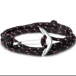 Bracelet ancre marine - Acier brillant