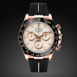 Rubber strap M101 – Rubber B – Black with white line