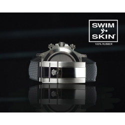 Rubber horlogeband – Ballistic SwimSkin M200 – Rubber B – Grijs