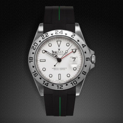 Rubber strap M103 – Rubber B – Black with green line
