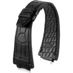 Bracelet en cuir d’alligator pour Richard Mille – Noir