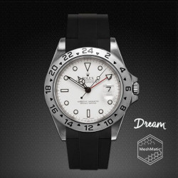 Bracelet en caoutchouc DM106 MeshMatic – Rubber B – Noir