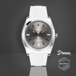 Bracelet en caoutchouc DM106 MeshMatic – Rubber B – Blanc