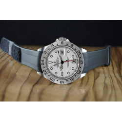 Bracelet en caoutchouc V113 Série Velcro – Rubber B – Noir