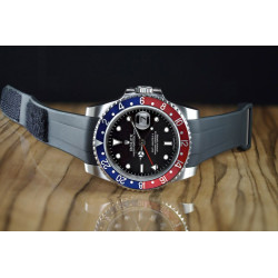 Bracelet en caoutchouc V113 Série Velcro – Rubber B – Noir