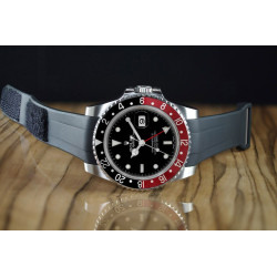 Bracelet en caoutchouc V113 Série Velcro – Rubber B – Noir