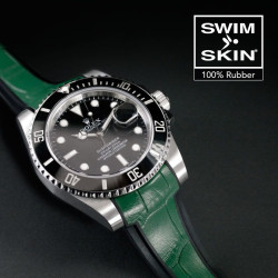 Bracelet en caoutchouc SK20 Alligator SwimSkin – Rubber B – Vert