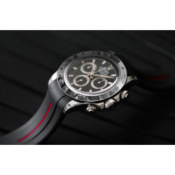 Rubber strap M103CD – Rubber B – Black with red line