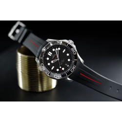 Rubber strap M106CD – Rubber B – Black with red line