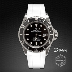 Bracelet en caoutchouc MeshMatic DM106CD – Rubber B – Blanc