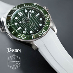 Bracelet en caoutchouc MeshMatic DM106CD – Rubber B – Blanc