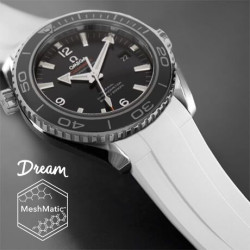 Bracelet en caoutchouc MeshMatic DM106CD – Rubber B – Blanc