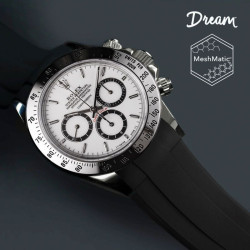 Bracelet en caoutchouc DM106CD MeshMatic – Rubber B – Noir