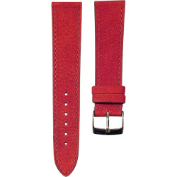 Nubuck bull leather strap - Lic Leather - Red