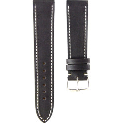 Baranil calf leather strap - LIC Leather - black