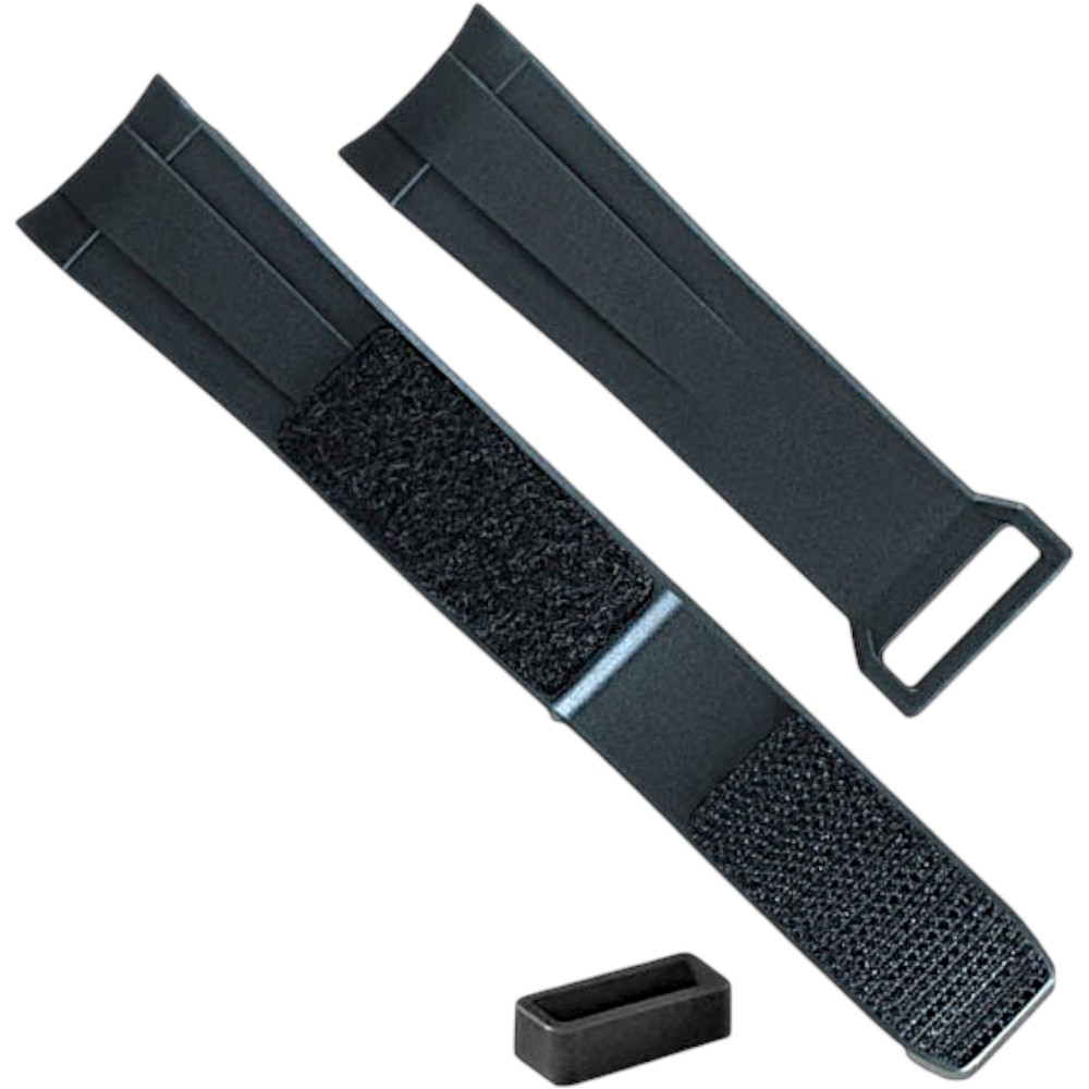 Rubber watch strap - Velcro Series V113CD - Rubber B - Black