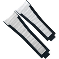 Rubber watch strap - Ballistic SwimSkin SK20CD - Rubber B - white and black