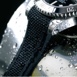 Horlogeband van rubber - Ballistic SwimSkin SK20CD - Rubber B - zwart