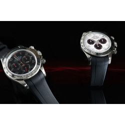 Rubber watch strap M300 - Rubber B - Black