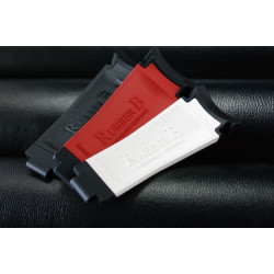 Rubber watch strap M300 - Rubber B - Black and white