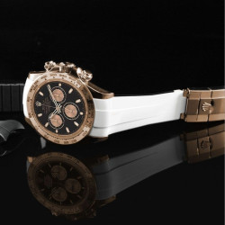 Bracelet en caoutchouc M300 - Rubber B - Blanc et noir