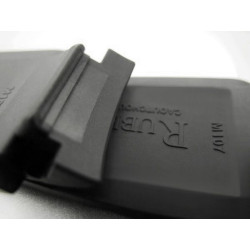Horlogeband van rubber M107 - Rubber B - zwart