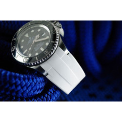 Rubber watch strap M107 - Rubber B - white