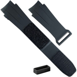 Horlogeband van rubber V117 – Velcro-serie – Rubber B – zwart