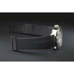 Bracelet en caoutchouc V117 – Série Velcro – Rubber B – Noir