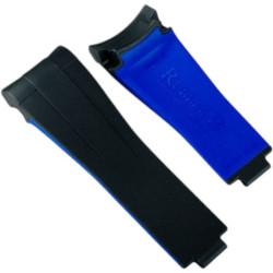 Horlogeband van rubber M208 – Carbon Fiber-serie – Rubber B – zwart en pacific blauw
