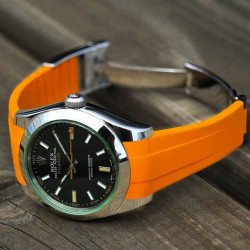 Rubber watch strap M115 – Rubber B – Orange